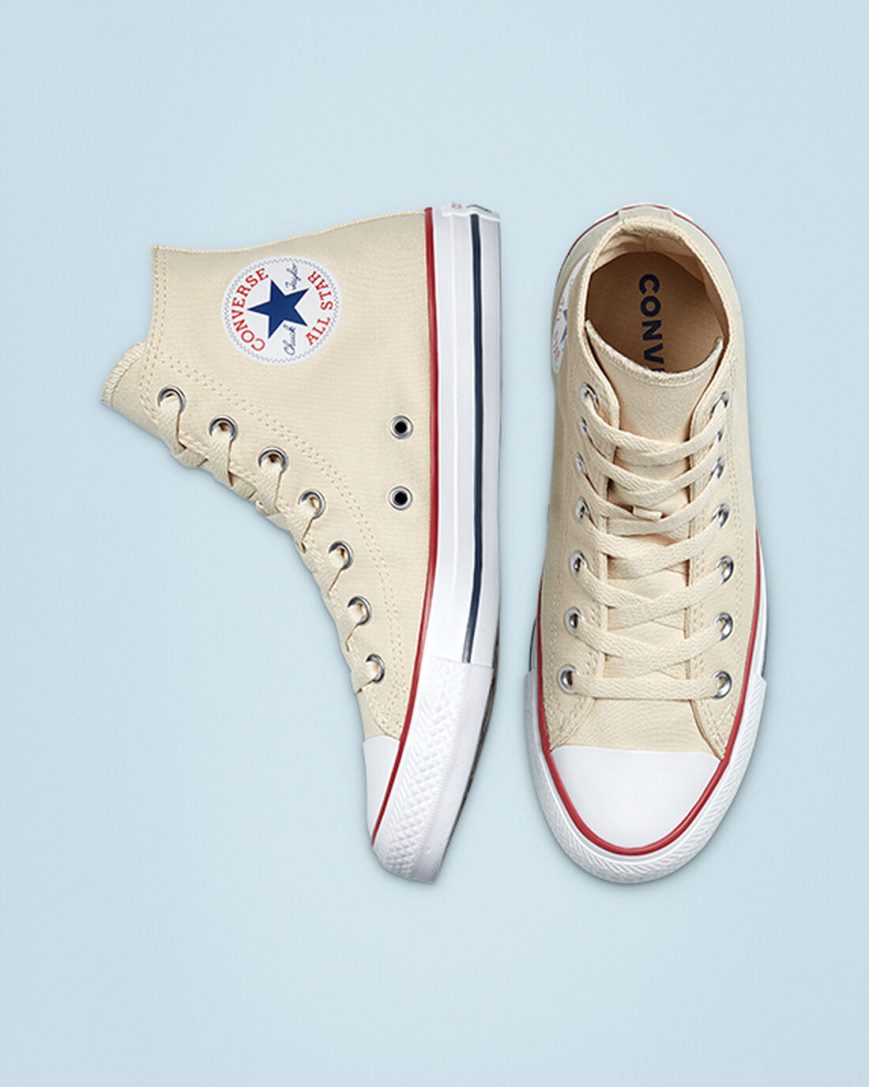 Dámské Boty Vysoké Converse Chuck Taylor All Star Classic Béžový Bílé | CZ JIVD81